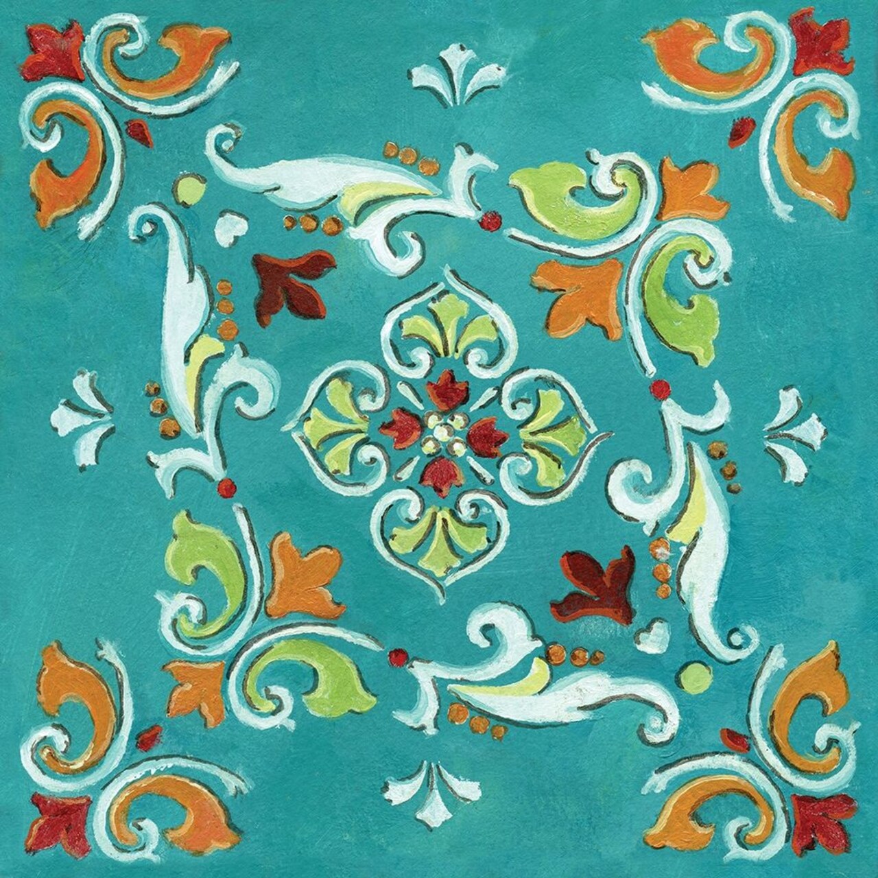 Blue Banadana Mosaic Poster Print by Nan - Item # VARPDX18400
